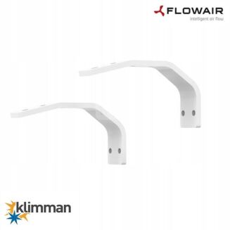 Kurtyna powietrzna 100 cm. z nagrzewnicą Flowair Slim E-100 - 1 fazowa - Biała + wsporniki - 4