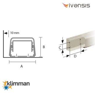 Koryto instalacyjne IPDT60 białe 2m Ivensis - 3